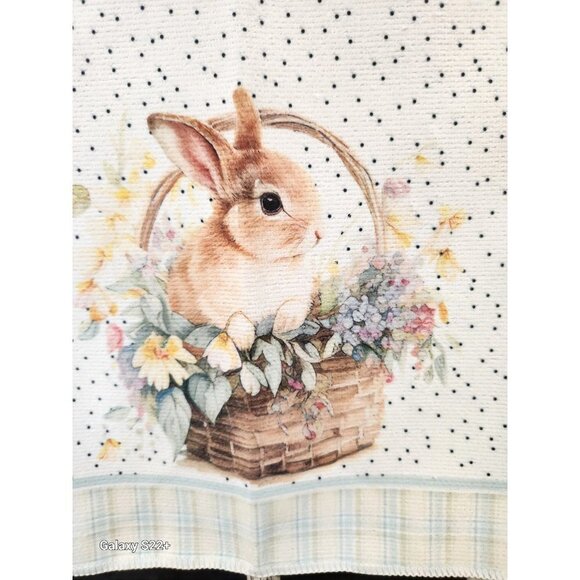 Easter Bunny Rabbit, Baby Chick Holiday Hand Towels Set of 2 in a mixture of pas - Picture 6 of 10